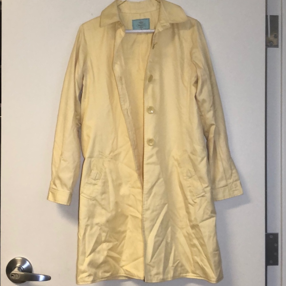 Tocca yellow button up Trench Coat